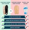 HANDARTE Leather Orthotic Insoles for Men | Arch Support Inserts for Flat Feet, Plantar Fasciitis & Overpronation | 100% Natural Goatskin - Chrome-Free, Anti-Sweat & Anti-Odor (US M10 | EU44) view 3