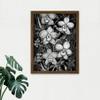 Artery8 White on Black Blooming Orchid Flower Plants Artwork Framed Wall Art Print 18X24 Inch view 2