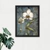 Artery8 Orchid Flower Blooms Pastel Colour Art Nouveau Artwork Framed Wall Art Print 18X24 Inch view 2