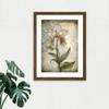 Artery8 Single Orchid Flower Pastel Colour Art Nouveau Artwork Framed Wall Art Print 18X24 Inch view 2