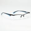 TZUFA Lightweight Metal Rectangle Semi Rimless Reading Glasses for Men, Half Frame Metal Readers Spring Hinge Eyeglasses (Color : Blue, Size : 2.00x) view 1