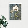Artery8 Orchid Flower Blooms Pastel Colour Art Nouveau Artwork Framed Wall Art Print 18X24 Inch view 2