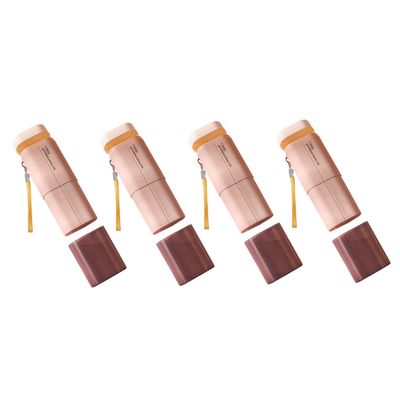 4pcs Toothbrush Storage Box Portable Washing Cup Personal Care Supplies Toothbrush Storage Cup Toothbrush Storage Case Tooth Brushing Mug Tooth Mug Traveling Supplies Wash Cup