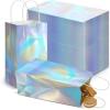 60 Pcs Iridescent Gift Bags Bulk Holographic Party Favor Bag with Handle 8.3 x 5 x 3.2 in Glossy Paper Candy Goodie Flower Handbag for Kpop Disco Wedding Bridal Birthday Graduation Party Supplies view 1