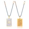 BAIYI HOPE Personalized Medical Alert ID Necklace Rectangle Gold-Tone Stainless Steel Emergency Identification Pendant Necklace for Women and Men/Free Engraving view 1
