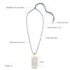 BAIYI HOPE Personalized Medical Alert ID Necklace Rectangle Gold-Tone Stainless Steel Emergency Identification Pendant Necklace for Women and Men/Free Engraving view 3