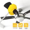 Ceiling Fan Cleaner Duster Reusable Microfiber Ceiling Fan Blade Cleaner Removable Duster with Extension Pole Adjusts 13 to 49.7 Inch for Cleaning Walls Bookshelves Furniture Door Window Top (Yellow) view 2