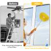 Ceiling Fan Cleaner Duster Reusable Microfiber Ceiling Fan Blade Cleaner Removable Duster with Extension Pole Adjusts 13 to 49.7 Inch for Cleaning Walls Bookshelves Furniture Door Window Top (Yellow) view 4