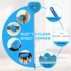 Ceiling Fan Cleaner Duster Reusable Microfiber Ceiling Fan Blade Cleaner Removable Duster with Extension Pole Adjusts 13 to 49.7 Inch for Cleaning Walls Bookshelves Furniture Door Window Top (Blue) view 3