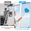 Ceiling Fan Cleaner Duster Reusable Microfiber Ceiling Fan Blade Cleaner Removable Duster with Extension Pole Adjusts 13 to 49.7 Inch for Cleaning Walls Bookshelves Furniture Door Window Top (Blue) view 4