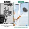 Ceiling Fan Cleaner Duster Reusable Microfiber Ceiling Fan Blade Cleaner Removable Duster with Extension Pole Adjusts 13 to 49.7 Inch for Cleaning Walls Bookshelves Furniture Door Window Top (Gray) view 4