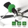 Ceiling Fan Cleaner Duster Reusable Microfiber Ceiling Fan Blade Cleaner Removable Duster with Extension Pole Adjusts 13 to 49.7 Inch for Cleaning Walls Bookshelves Furniture Door Window Top (Green) view 2