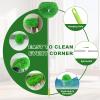 Ceiling Fan Cleaner Duster Reusable Microfiber Ceiling Fan Blade Cleaner Removable Duster with Extension Pole Adjusts 13 to 49.7 Inch for Cleaning Walls Bookshelves Furniture Door Window Top (Green) view 3
