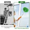 Ceiling Fan Cleaner Duster Reusable Microfiber Ceiling Fan Blade Cleaner Removable Duster with Extension Pole Adjusts 13 to 49.7 Inch for Cleaning Walls Bookshelves Furniture Door Window Top (Green) view 4