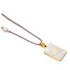 BAIYI HOPE Free Engraving Medical Alert ID Necklace for Women Gold Tone Stainless Steel Asthma Identification Tag Pendant with Braided Rope 18-26in Adjustable view 2