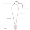 BAIYI HOPE Free Engraving Medical Alert ID Necklace for Women Gold Tone Stainless Steel Asthma Identification Tag Pendant with Braided Rope 18-26in Adjustable view 3