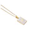 BAIYI HOPE Medical Alert ID Necklace for Women Gold-Tone Stainless Steel Rectangular Dog Tag Emergency Pendant Chain 20" (Free Engraving) view 2