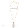 BAIYI HOPE Medical Alert ID Necklace for Women Gold-Tone Stainless Steel Rectangular Dog Tag Emergency Pendant Chain 20" (Free Engraving) view 3