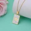 BAIYI HOPE Medical Alert ID Necklace for Women Gold-Tone Stainless Steel Rectangular Dog Tag Emergency Pendant Chain 20" (Free Engraving) view 4