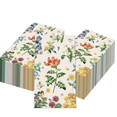 60PCS Floral Paper Napkins Watercolor Floral Guest Napkins Vintage Wild Flower Disposable Hand Towels Flower Decorative Paper Guest for Bathroom Wedding Birthday Party/Multi Flower