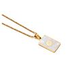 BAIYI HOPE Personalized Medical Alert ID Pendant Acrylic Rectangular Dog Tag Emergency Necklace for Women Girlfriend 20" Chain view 2