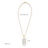 BAIYI HOPE Personalized Medical Alert ID Pendant Acrylic Rectangular Dog Tag Emergency Necklace for Women Girlfriend 20" Chain view 3