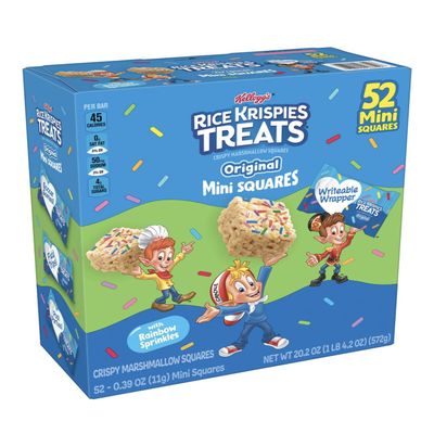Rice Krispies Treats Mini Squares, Original with Rainbow Sprinkles (52 ct.)