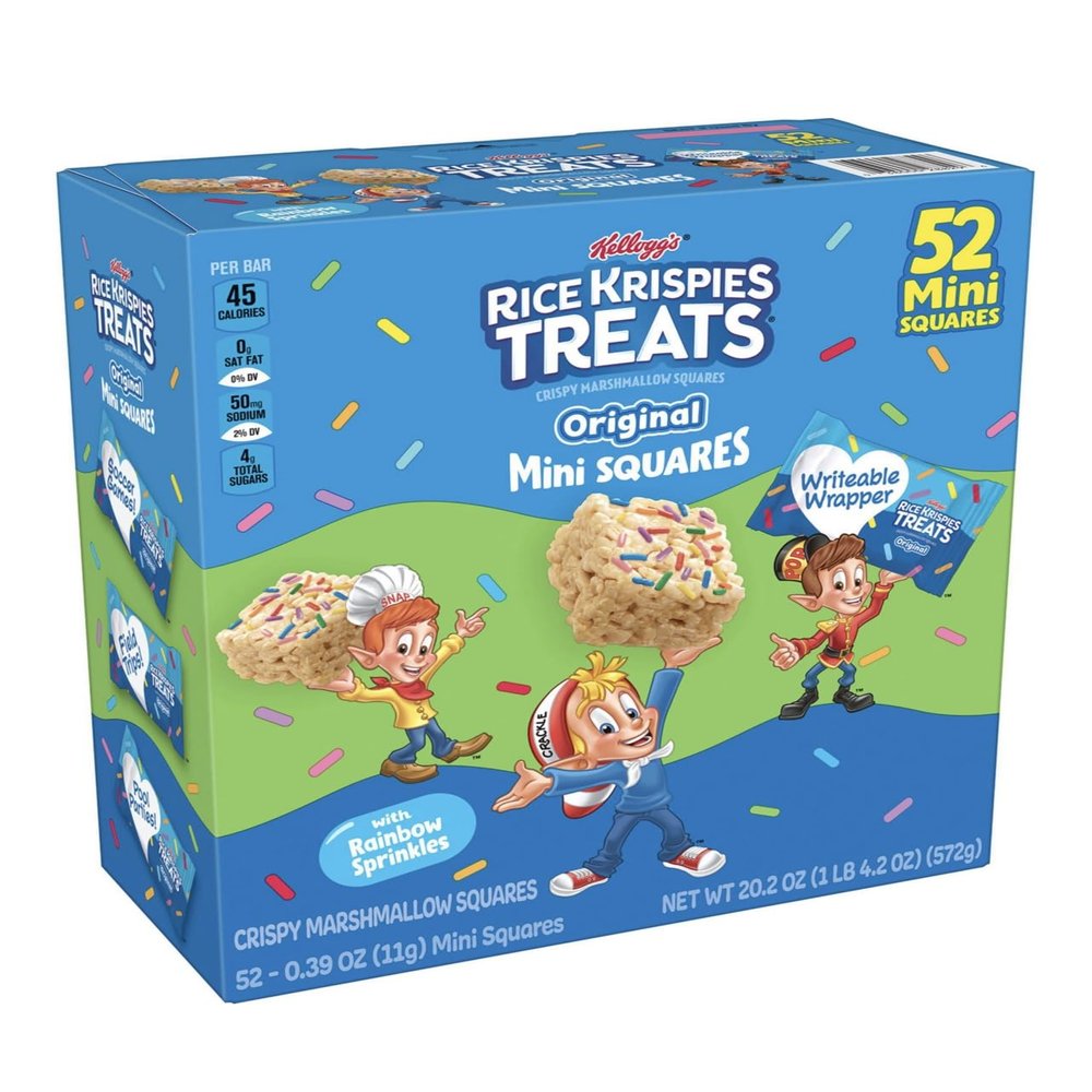 Rice Krispies Treats Mini Squares, Original with Rainbow Sprinkles (52 ct.)