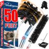 Sealegend 50 Feet Dryer Vent Cleaner Kit/Lint Remover/Fireplace Chimney Brushes/Upgraded Flexible Quick-Snap Brush with Drill Attachment for Easy to use/Cleaning Tools Use with or Without Power Drill view 1