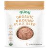 Quay Naturals Organic Ground Flaxseed,1 lb - Flaxseed Meal with Plant-Based Omegas, Fibers & Proteins for Smoothies, Salads, Baking & Yogurt - Non-GMO view 1