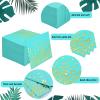 100 Pcs Teal Cocktail Napkins - Teal and Gold Paper Napkins Disposable - Turquoise Napkins for Birthday Dinner Wedding Party Supplies view 3