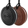 Chew Necklaces for Sensory Kids Adults, 2 Pack Silicone Oral Motor Aids Chewy Necklace Sensory for Autism, ADHD, Anxiety or SPD Chewing Fidgeting for Boys Girls Adults Chewer view 1