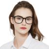 AEZUNI Large Frame Reading Glasses for Women Trendy Square Readers Eyeglasses 1.0 1.5 2.0 2.5 3.0 3.5 4.0 5.0 6.0 (Black, 1.50) view 1