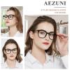 AEZUNI Large Frame Reading Glasses for Women Trendy Square Readers Eyeglasses 1.0 1.5 2.0 2.5 3.0 3.5 4.0 5.0 6.0 (Black, 1.50) view 2