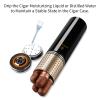 Travel Cigar Humidor Case/Box Metal Portable Air Tight Lid Smell Proof Cigar Case Tube Built in Humidifier for Humidity Control, Humidor That can Hold About 3-5 Cigars with Gift Box (Black) view 4