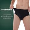 AIRCUTE Men Urinary Incontinence Underwear Washable Super Absorbency Briefs for Bladder Leaks 160ML 1 Pack (Medium, Black) view 4