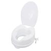YALIYA Raised Toilet Seat with Lid 300 Lbs Heavy Duty Elevated Toilet Seat with Tightening Clamps Raised Toilet Seats for Most Elongated Toilets (White, 6 Inches) view 1