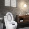 YALIYA Raised Toilet Seat with Lid 300 Lbs Heavy Duty Elevated Toilet Seat with Tightening Clamps Raised Toilet Seats for Most Elongated Toilets (White, 6 Inches) view 2
