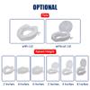YALIYA Raised Toilet Seat with Lid 300 Lbs Heavy Duty Elevated Toilet Seat with Tightening Clamps Raised Toilet Seats for Most Elongated Toilets (White, 6 Inches) view 3