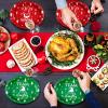 100 Pcs Christmas Paper Plates Party Decorations Team Naughty or Nice Disposable Oval Plates 10'' x 12'' Christmas Dinner Gifts Bulk Disposable Set for Holiday Party view 4