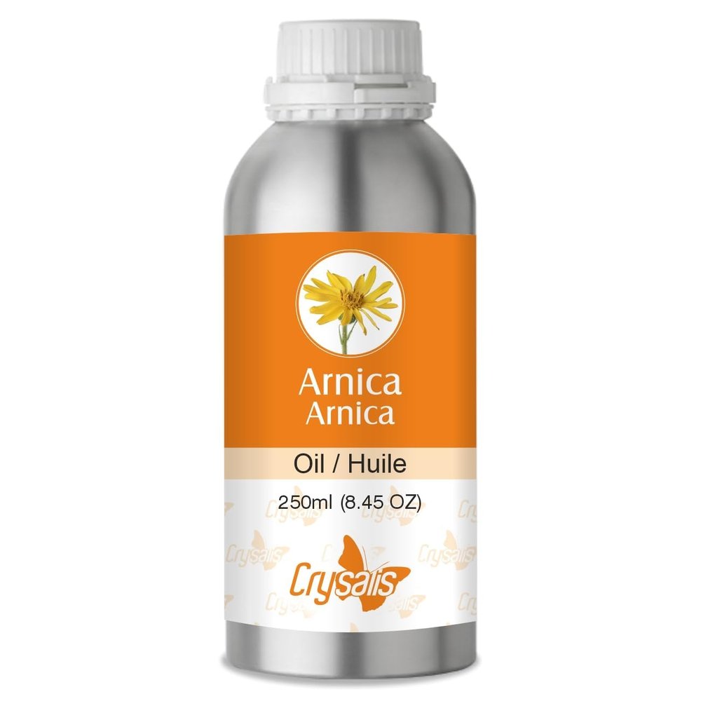 Crysalis Arnica Oil Cosmetic Grade (250 ml / 8.45 fl oz) - for DIY Skin and Hair Care Ideal for Massage Oils Serums Balms and Beauty Formulations