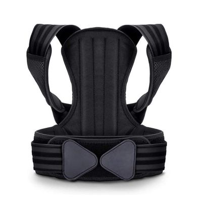 Breathable Posture Corrector Back Brace Spinal Support For Women And Men Adjustable Lumbar Shoulder Neck Clavicle Posture Trainer For Upper And Lower Back Support (Color : Black, Size : Large)