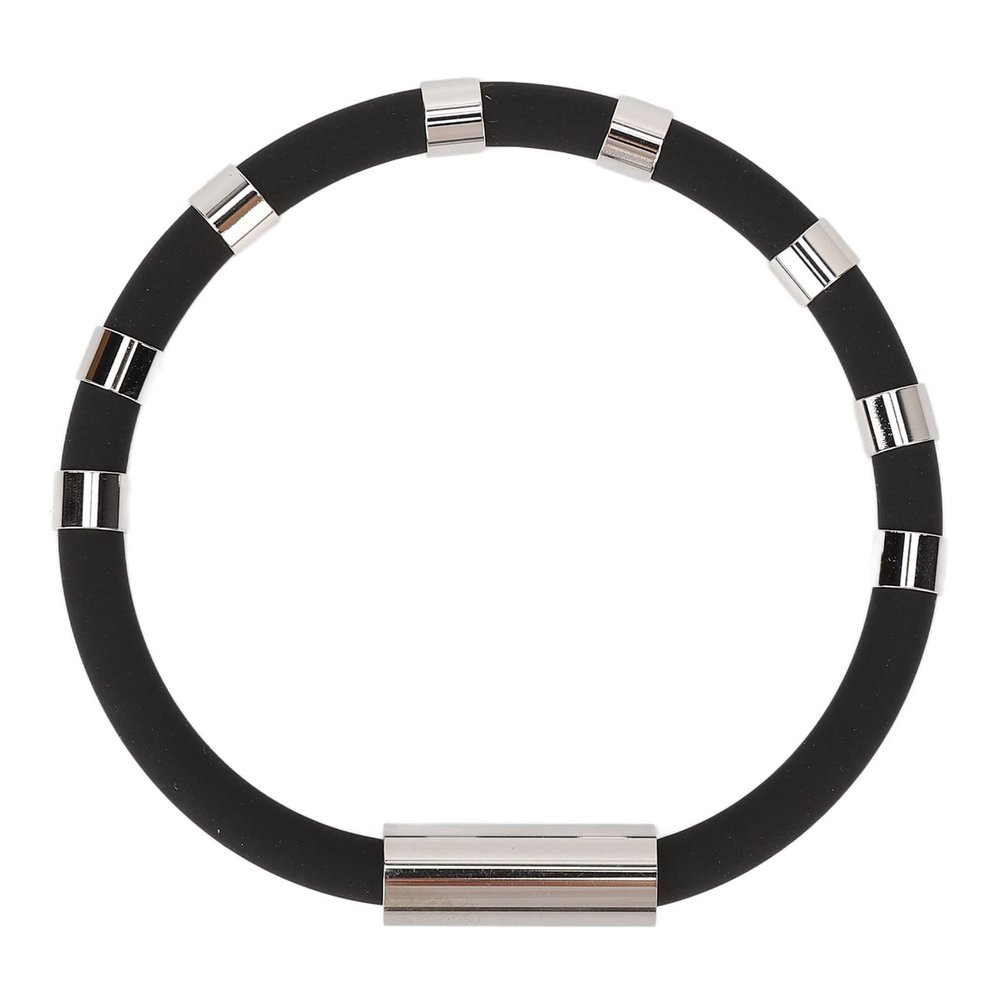 Electrostatic Removal Bracelet, 8 Loops Silicone Eliminate Body Static Wristband, Anti Static Bracelet, Bracelet for Winter Running (Black)
