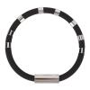 Electrostatic Removal Bracelet, 8 Loops Silicone Eliminate Body Static Wristband, Anti Static Bracelet, Bracelet for Winter Running (Black)