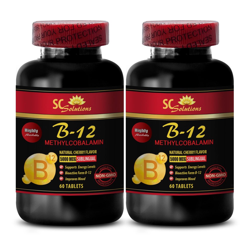 b12 vitamin pills - METHYLCOBALAMIN VITAMIN B-12 5000 - sports nutrition endurance & energy herbal products, immune complex, immune system pills, energy booster, endurance stamina - 2 Bottles 120 Tabl