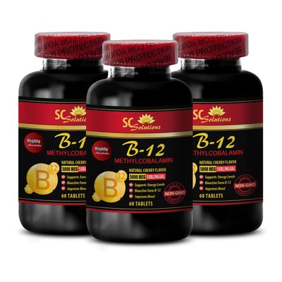 Best Vitamins for Men Over 40 - METHYLCOBALAMIN Vitamin B-12 5000 - Immune Vitamins for Adults, Energy Herbal Products, Healthy Skin, Energy Supplements, Vitamin b 12, Immune Boost - 3 Bot 180 Tab