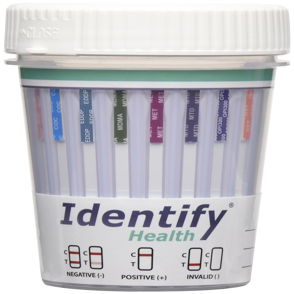 Identify Health 14 Panel Urine Drug Test Cup with 6 ADL - 75 Pack