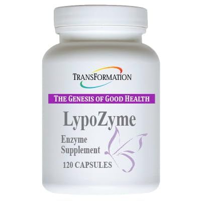 TRANSFORMATION THE GENESIS OF GOOD HEALTH LypoZyme Enzyme Supplement, Advance Lipase Enzyme Blend for Healthy Digestion & Nutrient Absorption, Non-GMO,120 Cap