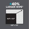 Amazon Basics Extra Large Flushable Wipes, 360 Wipes (6 Packs of 60), Adult Wet Wipes and Resealable Closure view 3
