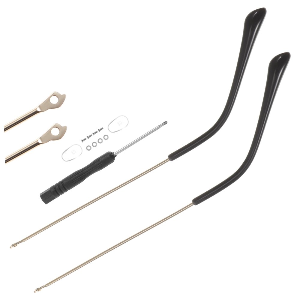 KALLORY 1pair Replacement Eyeglasses Arms Stylish Alloy Temples for Eyewear Repair Easy to Install Non-Slip Design for Fashion Eyeglasses